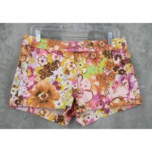 Vintage J Crew Shorts Womens 6 Floral Watercolor Preppy Micro Bohemian Retro New
